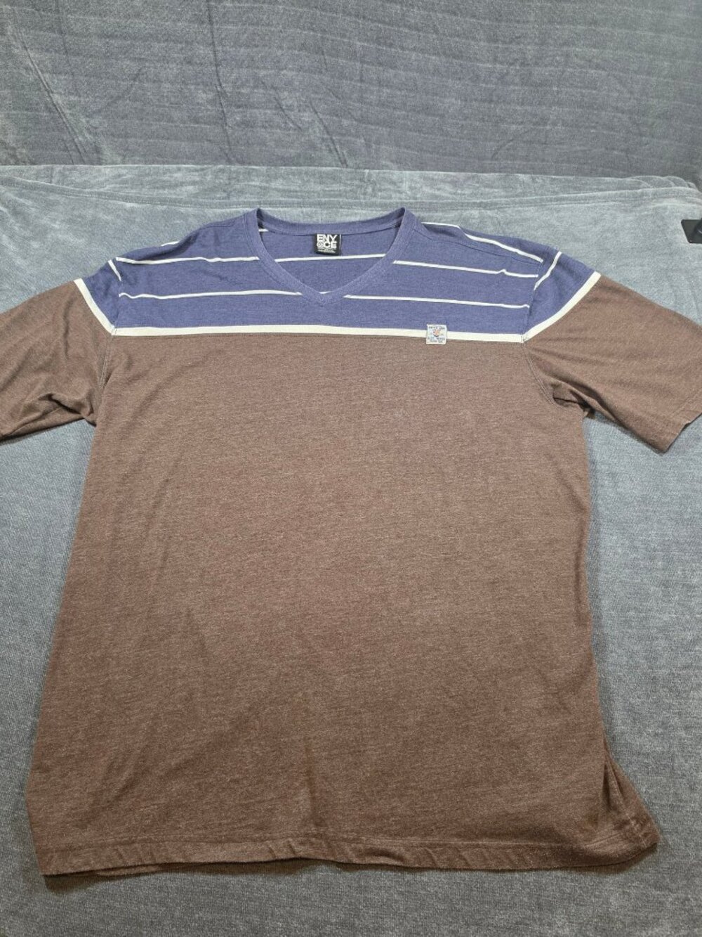 Enyce Men's V-Neck Striped T-Shirt Size 5X